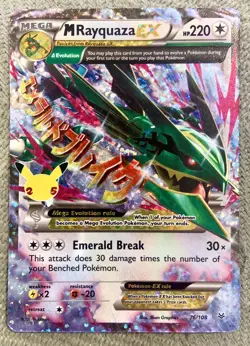 Pokemon Mega Rayquaza EX TCG Celebrations #76/108 NM/M Condition - Image 1
