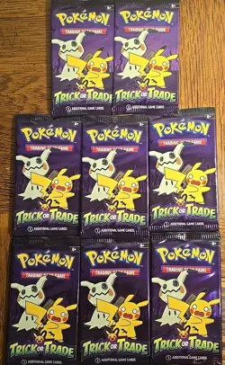 Pokemon TCG: 8 Trick Or Trade Booster Packs Factory Sealed - Image 1