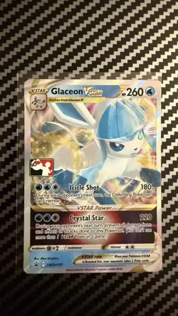 Pokemon TCG Glaceon VSTAR Prize Pack Series Promo Play! Stamped - Image 1