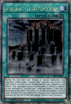 Ancient Gear Fortress - Quarter Century Secret Rare 1st Ed RA03-EN062 NM YuGiOh - Image 1