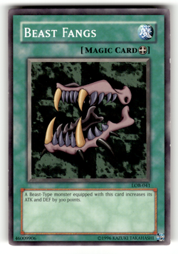 Beast Fangs LOB-041 Unlimited Common The Legend of Blue Eyes White Dragon LP - Image 1