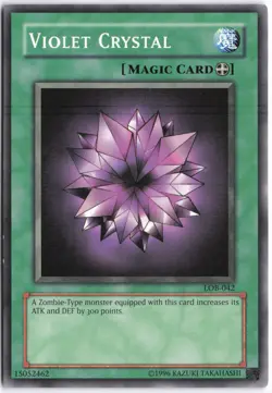 Yugioh - Violet Crystal LOB-042 Unlimited - The Legend of Blue Eyes White Dragon - Image 1