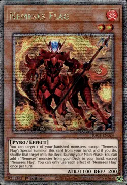 Nemeses Flag - Quarter Century Secret Rare 1st Edition RA03-EN024 - NM - YuGiOh - Image 1