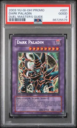 2003 Yu-Gi-Oh! Dark Paladin DMG-001 Limited Edition Secret Rare PSA 2 (Pop. 33) - Image 1