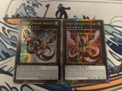Yugioh Cyber Dragon Infinity + Alt Art Quarter Century Secret Rare RA04-EN068 - Image 1