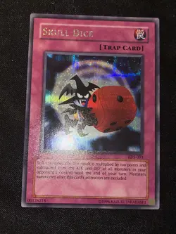 Skull Dice Yu-Gi-Oh Promo Card EDS-003 Prismatic Secret Rare Lightly Played LP - Image 2