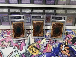 YU-GI-OH! Sacred Beasts Set Raviel, Uria, Hamon CT03 Secret Rare AGS 9/8/7.5 - Image 2