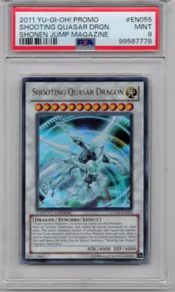 2011 Yu-Gi-Oh! Shooting Quasar Dragon Shonen Jump Promo JUMP-EN055 PSA 9 - Image 1