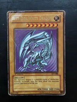 Blue-Eyes White Dragon SDK-001 1st Edition Ultra Rare Heavily Played- Yu-Gi-Oh! - Image 1