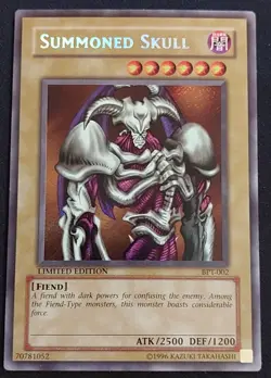 Yugioh Summoned Skull BPT-002 Secret Rare Limited Edition MP - Image 1