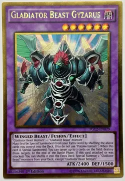 PGL2-EN079 Gladiator Beast Gyzarus - Super Rare 1st Edition Near Mint YuGiOh - Image 1