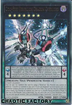 YUGIOH GFP2-EN004 Odd-Eyes Rebellion Dragon Overlord Ultra Rare 1st Edition NM - Image 1