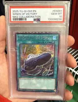 2025 YU-GI-OH! NIKE COLLABORATION #EN001 WINDS OF VICTORY PSA 10 - Image 1