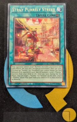 AMDE-EN019 Stray Purrely Street Rare 1st Edition YuGiOh - Image 1