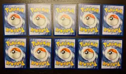 10 Revese Holo Pokemon Card Lot - Fighting & Normal Types, Uncommon & Common - Image 2