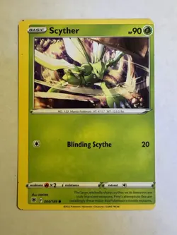 *ERROR CARD* Pokemon Astral Radiance Common Scyther 009/189 MP/LP - Image 1