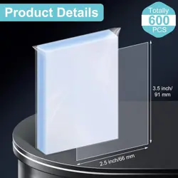 Guirnd 600 Counts Clear Card Sleeves, 2.5'' x 3.5'' Penny Sleeves for - Image 2