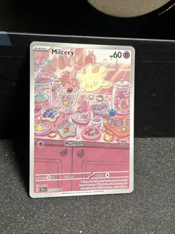 Pokemon Milcery TCG Card 152/142SV07: Stellar Crown Holo Illustration Rare - Image 1