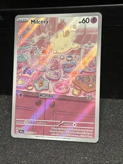 Pokemon Milcery TCG Card 152/142SV07: Stellar Crown Holo Illustration Rare - Image 2
