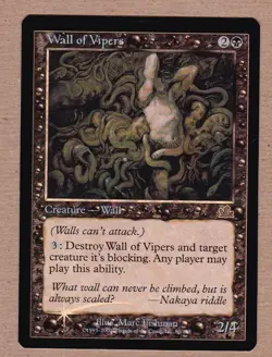 MTG - Wall of Vipers - Prophecy - Uncommon EX/NM - Foil Single Card - Image 1