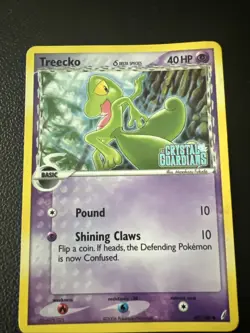 Treecko Reverse Holo 68/100 ex Crystal Guardians 2006 Pokemon Card stamped - Image 1