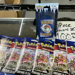 Lot of 24 Pokemon TCG Mystery Pack w/ Foil Card -MJ Holding Company 2024 Walmart - Image 3