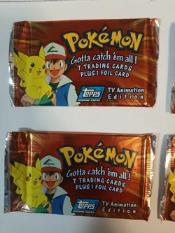 Pokemon Cards Television Series 4 Packs Brand New Original Package Sealed 1999 - Image 3
