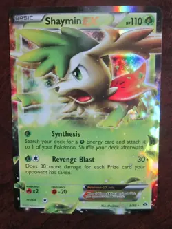 SHAYMIN EX FULL ART HOLO POKEMON CARD 5/99 NEXT DESTINIES NEVER PLAYED NM- - Image 1