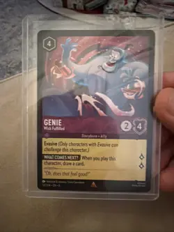 Disney Lorcana Azurite Sea Genie Wish Fulfilled 53/204 EN6 Rare Non-Foil Card - Image 1