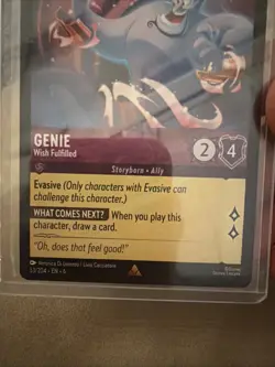 Disney Lorcana Azurite Sea Genie Wish Fulfilled 53/204 EN6 Rare Non-Foil Card - Image 3