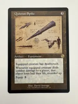 Quietus Spike Retro Frame Schematic MTG Magic the Gathering Card NM Mint BRR - Image 1