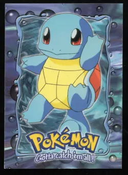 Squirtle E7 of 12 Pokemon Topps Trading Card TV Animation Blue Logo NM - Image 1