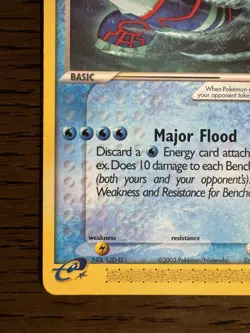 Kyogre ex Nintendo Black Star Promo TCG Card 001 2003 - Pokemon - Image 5