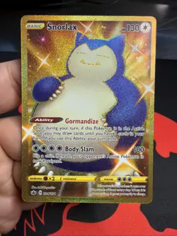 Pokemon Snorlax 224/198 Chilling Reign Secret Rare Gold Card Excellent Condition - Image 1