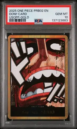 DON!! Card Usopp Gold Frame PRB-02 Premium Booster the Best Vol.2 ENGLISH PSA 10 - Image 1