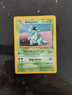 Pokemon Nidoqueen TCG Jungle Holo Card 7/64 Unlimited Holo Rare LP - Image 1