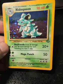 Pokemon Nidoqueen TCG Jungle Holo Card 7/64 Unlimited Holo Rare LP - Image 2