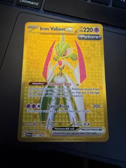Pokemon Iron Valiant ex 261/182 SV04: Paradox Rift Hyper Rare Holo 220 HP Card - Image 1