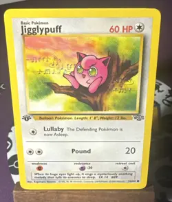 Jigglypuff 1st Edition NM Pokemon Card 1999 54/64 Jungle WOTC - Image 1