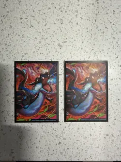Pokemon UPC Mega Charizard x Ex & Oricorio Holo Promo with Sleeeves NM Card Duo - Image 2