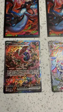 Pokemon UPC Mega Charizard x Ex & Oricorio Holo Promo with Sleeeves NM Card Duo - Image 5