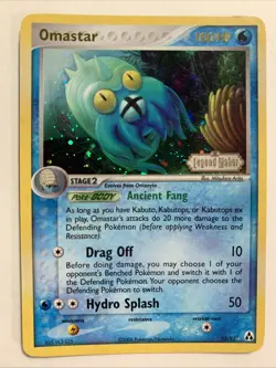 Omastar Legend Maker Reverse Holo Stamped Pokemon Card 23/92 - Image 1