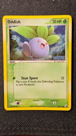 Pokemon Card - Oddish Unseen Forces 64/115 Reverse Holo Stamped - LP - Image 2
