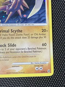 Kabutops 4/99 SWIRL Holo Rare Card Platinum Arceus Pokemon TCG LP/NM - Image 4