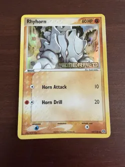 2005 Rhyhorn 62/106 - Emerald Reverse Holo Stamped Pokemon Card - LP - Image 1