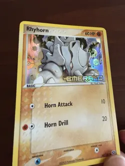 2005 Rhyhorn 62/106 - Emerald Reverse Holo Stamped Pokemon Card - LP - Image 5