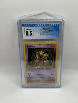 CGC 8.5 NM-MINT+ Mewtwo 14 WOTC Black Star PROMO Pokemon Card - Image 1