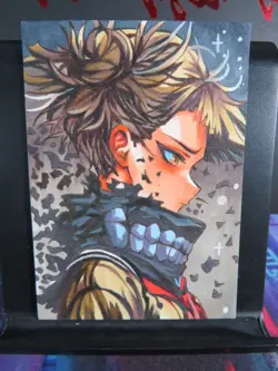 Himiko Toga Hand Drawn 1/1 Sketch Art Card Studio Hero Academia Blacklight MHA - Image 2