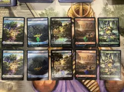 Final Fantasy Chocobo Track Stamped Foil Lands Set of 10 English Bundle - NM/M - Image 1