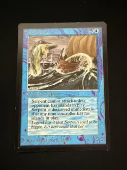 Magic the Gathering: Beta Sea Serpent MTG Beta - Image 1
